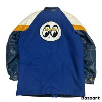 70's "MOONEYES"　OFFICIAL　COATH TYPE　ARM LEATHER　RACING　JACKET　with PATCH　speciall !!