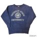 画像1: 50's "HANES　WIND SHIELD"　COLLEGE　PRINTED　OLD　SWEAT SHURTS　SIZE：L　DARK NAVY　　good size !! (1)