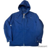 -70's "MIGHTY MAC"　COTTON　CANVAS　FULL　ZIP.　JACKET　WITH　HOODED　AND　T-BAR　ZIPPER　good making !!