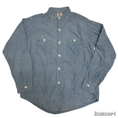 画像2: 70's "kennington"　WORK　CHAMBRAY　SHIRTS　WITH　PRINTED　「MICKEY　MOUSE」　ON THE BACK