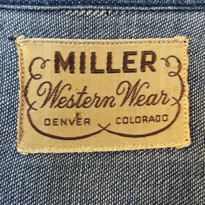 画像2: 50's "MILLER"　LACE UP　PULLOVER　DENIM　WESTERN　SHIRTS　with　DIAGONAL　POCKETS　
