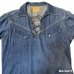 画像4: 50's "MILLER"　LACE UP　PULLOVER　DENIM　WESTERN　SHIRTS　with　DIAGONAL　POCKETS　