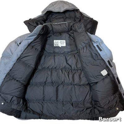 画像2: -80's "Marmot　Mountain　Works”　OLD　DOWN　JACKET　WITH HOODED　CHARCOAL GRAY × BLACK　SIZE:L