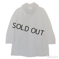 50's MINT CONDITION　"Stratojac"　SHAWL　COLLAR　BLACK × BLACK　WOOL　COAT　BLACK !!　gang coat !!　