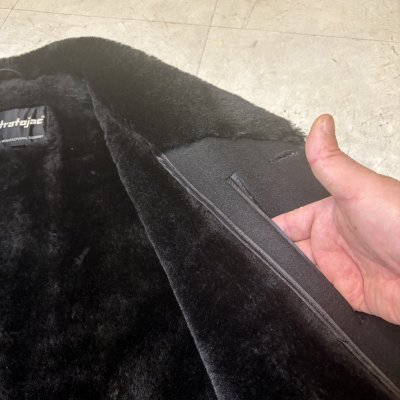 画像10: 50's MINT CONDITION　"Stratojac"　SHAWL　COLLAR　BLACK × BLACK　WOOL　COAT　BLACK !!　