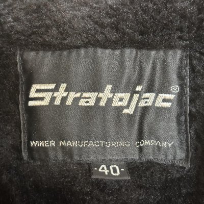 画像2: 50's MINT CONDITION　"Stratojac"　SHAWL　COLLAR　BLACK × BLACK　WOOL　COAT　BLACK !!　