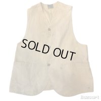 40's "MOHAWK　by　UTICA　DUXBAK　CO.”　BROWN DUCK　HUNTING　VEST　with　HALF MOON　POCKETS　AND　GOOD STYLE　POCETS