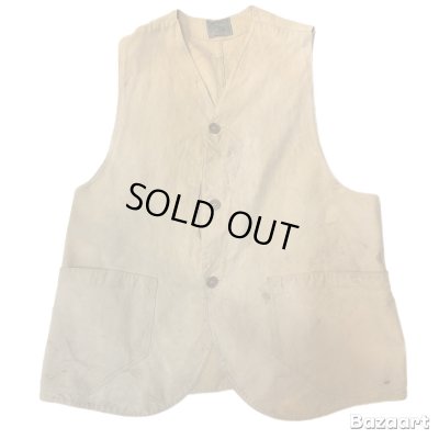 画像1: 40's "MOHAWK　by　UTICA　DUXBAK　CO.”　BROWN DUCK　HUNTING　VEST　with　HALF MOON　POCKETS　AND　GOOD STYLE　POCETS