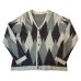 画像1: -60's　”DIA　PATTERN”　MOHAIR　KNIT　CARDIGAN　reasonable price !! (1)