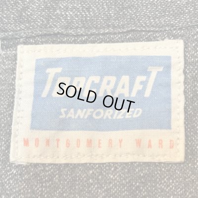 画像2: 40's Montgomery Ward　” TOP CRAFT "　VENTILATION　BLACK　CHAMBRAY SHIRTS　ON BOOK　SPECIAL　good size !!　good design !! 