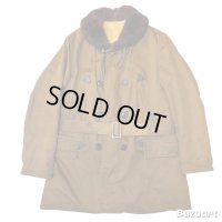 30's ”DOUBLE　DUTY"　COTTON × MOUTON　SHAWL　COLLAR　COAT　WITH　WAIST　BELT　very good condition !!