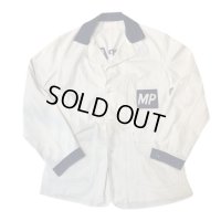 40's- "COVERALL　MFG.　CO."　H.B.T.　WHITE × DARK NAVY　2 TONE　COLOR　COVERALL　JACKET　WITH　EMBROIDERY　SIZE表記：44