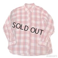 -40's "MILLER"　COTTON　SEERSUCKER　LONG　SLEEVE　SHIRTS　WITTH　SMALL　POCKET　マチ付き　rare !!