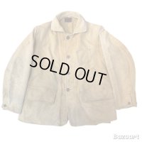 30's- "MONTGOMERY　WARD　WESTERN　FIELD”　COTTON　MOLESKIN　HUNTING　JACKET　good size !!　good condition !!