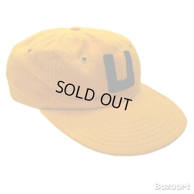 画像1: 50's- BASEBALL　CAP　WITH　FELT　PATCH　MUSTARD × BLACK