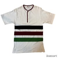 60's DEAD STOCK　"MUNSINGWEAR"　WIDE　BORDER　HENRY　NECK　Tee SHIRTS　good design !!