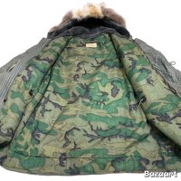 1972's 「SKYLINE CLOTHING　CO.」　"U.S.AIR FORCE"　「N-3B」　CAMO. LINING　COTTON　MODIFIED　FRYING　JACKET　SIZE:XL　rare !!