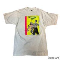 80's MINT CONDITION　"FRUIT OF THE LOOM"　「GUTTER BOY」　PRINTED　Tee SHIRTS　SIZE：L