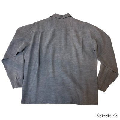 画像3: 50's MINT CONDITION　"Westward - Ho！”　GRAY × SHAINY STRIPE　RAYON　LONG　SLEEVE　SHIRTS　SIZE表記：L　very beautiful !!