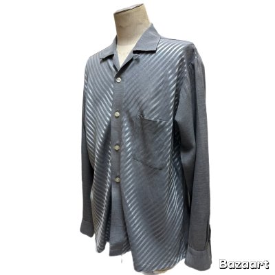 画像13: 50's MINT CONDITION　"Westward - Ho！”　GRAY × SHAINY STRIPE　RAYON　LONG　SLEEVE　SHIRTS　SIZE表記：L　very beautiful !!