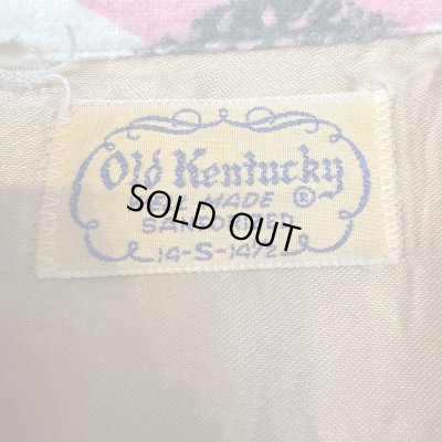 画像2: 50's DEAD STOCK　”OLD　KENTUCKY"　PINK × GRAY × BLACK　「DIA　PATTERN」　COTTON　PRINTED　FLANNEL　PULLOVER　SHIRTS　on book !!　special !!　