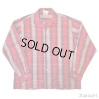 60's "Stephens"　RAYON　OMBRE　CHECK　PATTEN　LONG　SLEEVE　SHIRTS　SIZE表記：L　very beautiful !!
