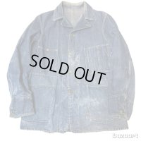 40's "OSHKOSH"　DENIM　COVERALL　JACKET　WITH　DOUBLE　CUFFS　good size !!
