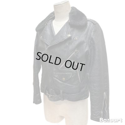 画像25: 50's "PENNEY'S"　「ONE　STAR」　DOUBLE　BREST　LEATHER　JACKET　WITH　DETACHABLE　BOA　COLLAR　good condition !!　good size !!