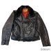 画像1: 50's "PENNEY'S"　「ONE　STAR」　DOUBLE　BREST　LEATHER　JACKET　WITH　DETACHABLE　BOA　COLLAR　good condition !!　good size !! (1)