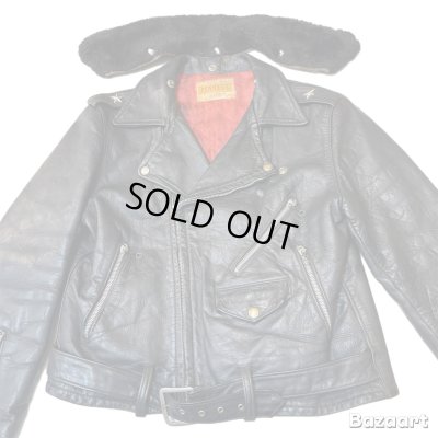 画像5: 50's "PENNEY'S"　「ONE　STAR」　DOUBLE　BREST　LEATHER　JACKET　WITH　DETACHABLE　BOA　COLLAR　good condition !!　good size !!