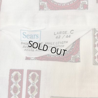 画像2: 50's- "Sears"　ABSTRACT　PATTERN　PRINTED　ORIGINAL　SHORT　SLEEVE　PAJAMAS　SHIRTS　SIZE：LARGE　42 / 44