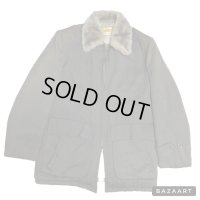 50's "PENNEY'S"　RAYON　GABARDINE　JACKET　with NEP 調　PRINTED　SIZE:40　good size !!