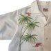 画像15: 50's "Berma"　PINK　FLAMINGO,　PALMTREE　AND　SO　ON　HORIZONTAL　PATTERN　WHITE　RAYON　HAWAIIAN　SHIRTS　SIZE表記：M　
