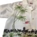 画像8: 50's "Berma"　PINK　FLAMINGO,　PALMTREE　AND　SO　ON　HORIZONTAL　PATTERN　WHITE　RAYON　HAWAIIAN　SHIRTS　SIZE表記：M　
