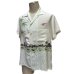 画像18: 50's "Berma"　PINK　FLAMINGO,　PALMTREE　AND　SO　ON　HORIZONTAL　PATTERN　WHITE　RAYON　HAWAIIAN　SHIRTS　SIZE表記：M　