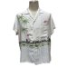 画像17: 50's "Berma"　PINK　FLAMINGO,　PALMTREE　AND　SO　ON　HORIZONTAL　PATTERN　WHITE　RAYON　HAWAIIAN　SHIRTS　SIZE表記：M　