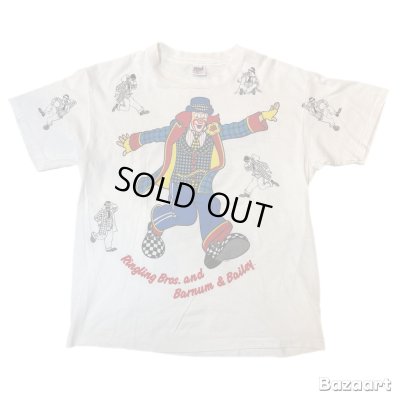 画像1: 80's "Ringling Bros. and Barnum & Bailey"　「PIERROT」　両面　PRINTED　Tee SHIRTS　SIZE表記：XL　very good printed !!