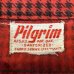 画像2: 40's "PILGRIM"　千鳥格子 CHECK　PATTERN　PRINTED　COTTON　FLANNEL　SHIRTS　マチ付き　BLACK × BURGUNDY　SIZE:実寸 M (2)