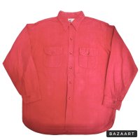 50's- "SEARS　PILGRIM"　PINK　HEAVY FLANNEL　SHIRTS　SIZE:L　unusual good color !!　PINK !!　　very rare color !!