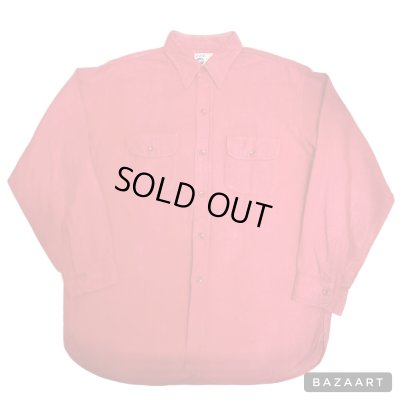 画像1: 50's- "SEARS　PILGRIM"　PINK　HEAVY FLANNEL　SHIRTS　SIZE:L　unusual good color !!　PINK !!　　very rare color !!