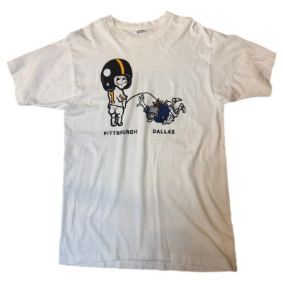 画像1: -90's "FRUIT OF THE LOOM"　「PITTSBURGH STEELERS　VS　DALLAS COWBOYS」　PRINTED　Tee SHIRTS　SIZE表記：L