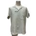 画像14: 60's "ARROW"　COTTON　LINEN　SHORT　SLEEVE　SHIRTS　WITH　EMBROIDERY　AND　SQUARE　BUTTONS　MINT GREEN　good design !!