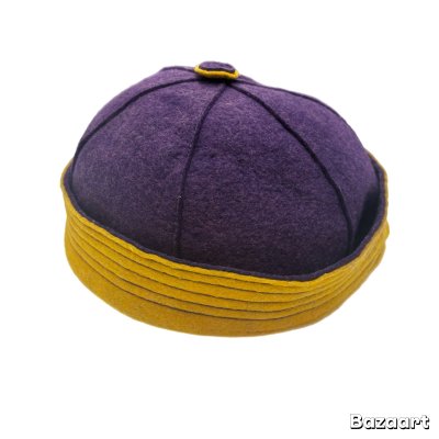 画像1: 30's REVERSIBLE　WOOL FELT　HAT　PURPLE × YELLOW