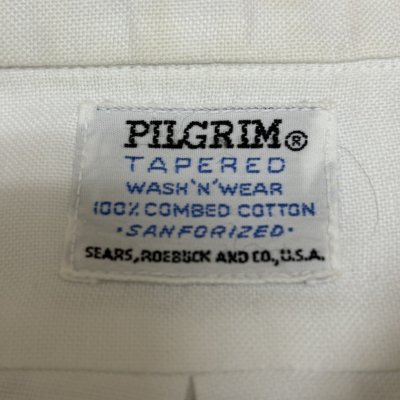 画像2: 60's "PILGRIM"　WHITE　ALL COTTON　BUTTON DOWN　COLLAR　SHIRTS　good condition !!