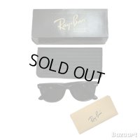 70's- MINT CONDITION　"B&L RAYBAN"　「WAYFARER 1 」　艶あり BLACK　芯なし　OLD　5022　WITH　ORIGINAL BOX　AND CASE