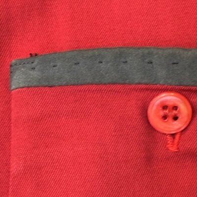 画像9: 50's "Argyle Shop"　COTTON　SUEDE　PATCHED　WITH　SEWING　RAYON　GABARDINE　LONG　SLEEVE　SHIRTS　SIZE表記：M　good condition !!