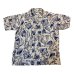 画像1: 50's "Del. Montz"　「ROOSTER」　PRINNTED　RAYON　HAWAIIAN　SHIRTS　WHITE ベース　special !! (1)