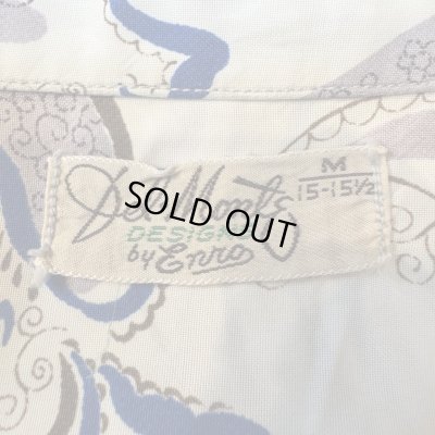 画像2: 50's "Del. Montz"　「ROOSTER」　PRINNTED　RAYON　HAWAIIAN　SHIRTS　WHITE ベース　special !!