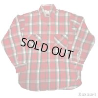 50's- "Sears"　CHECKED PATTERN　HEAVY　FLANNEL　SHIRTS　マチ付き