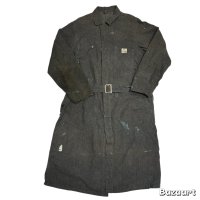 late 50's "SEARS"　BLACK　CHAMBRAY　SHOP　COAT　WITH WAIST BELT